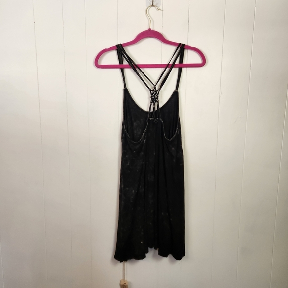 Jackson Rowe Black Sleeveless Swing Dress Boho Crochet Studded Bohemian New NWT - Picture 3 of 10